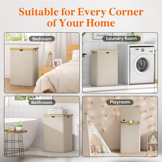 Lifewit 170L Triple Laundry Hamper - Image 8