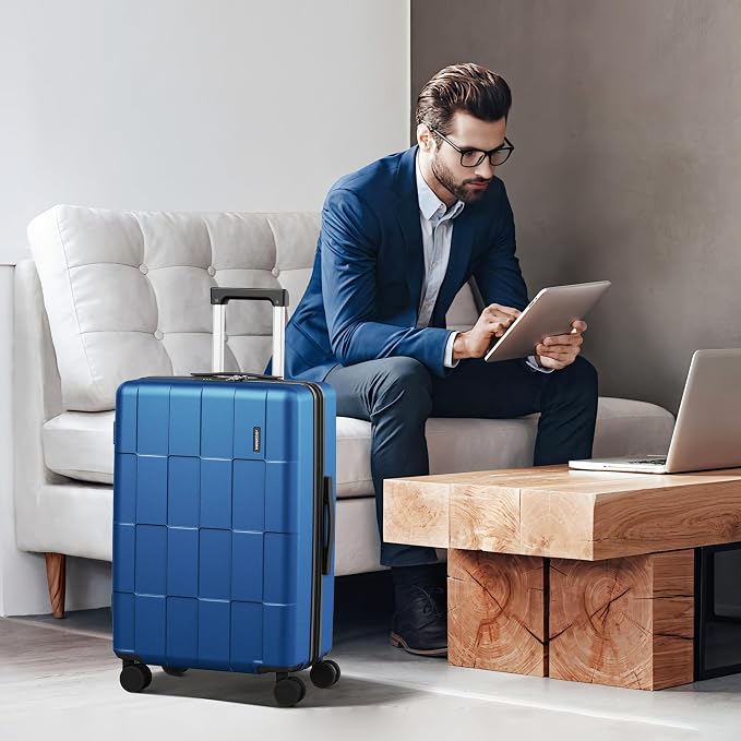 SHOWKOO Luggage Sets 3 Piece Hardside Expandable Lightweight PC Suitcase Sets - Image 2