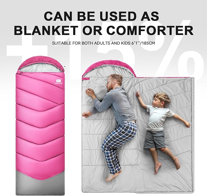 Sleeping Bags for Adults Cold Weather, Waterproof, Lightweight Sleeping Bag for - Image 6