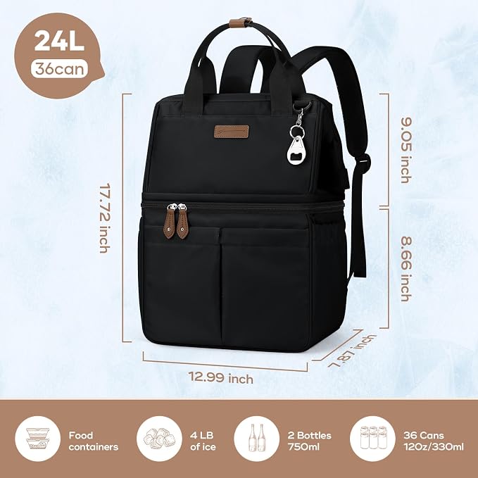 Maelstrom Cooler Backpack, 36 Cans Insulated Backpack Cooler, Soft Leakproof - Image 6