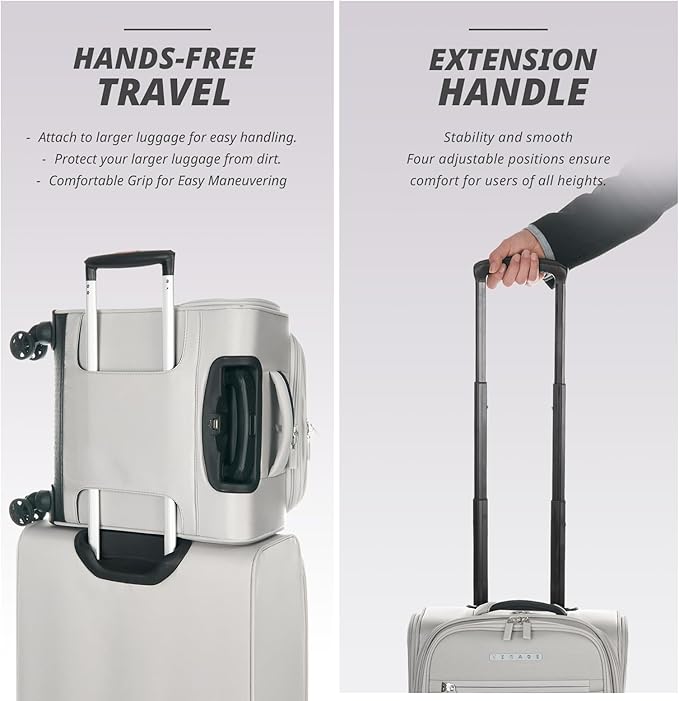 Verage Under Seat Luggage with Wheels, Softside Small Suitcase Spinner Carry On - Image 5