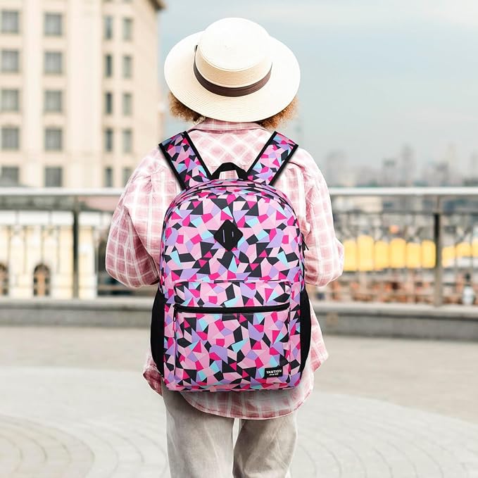 Unisex School Backpack Leaves, Casual Bookbag Adults and Teens Schoolbag - Image 2