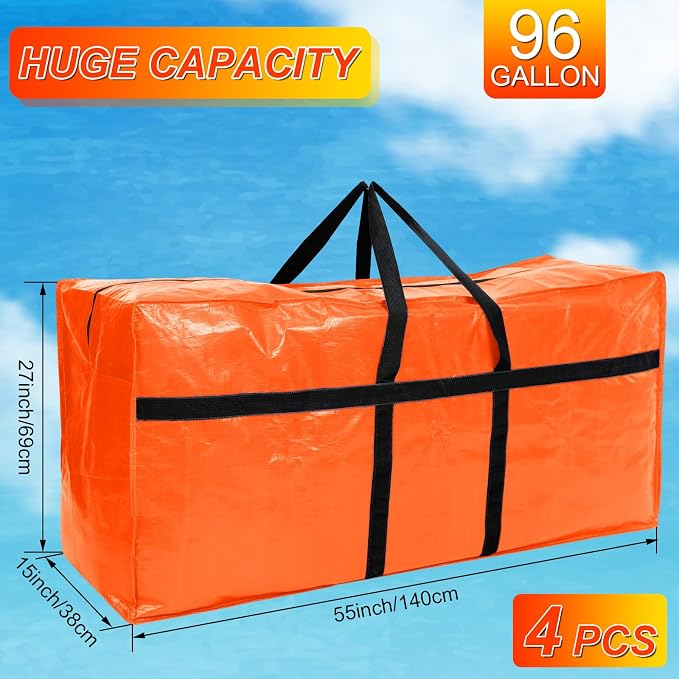 4 Pcs 96 Gallon Large Moving Bags - Image 2
