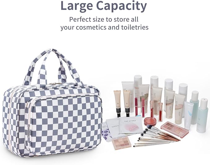 Narwey Travel Toiletry Bag for Women Large Hanging Makeup Bag Organizer - Image 6