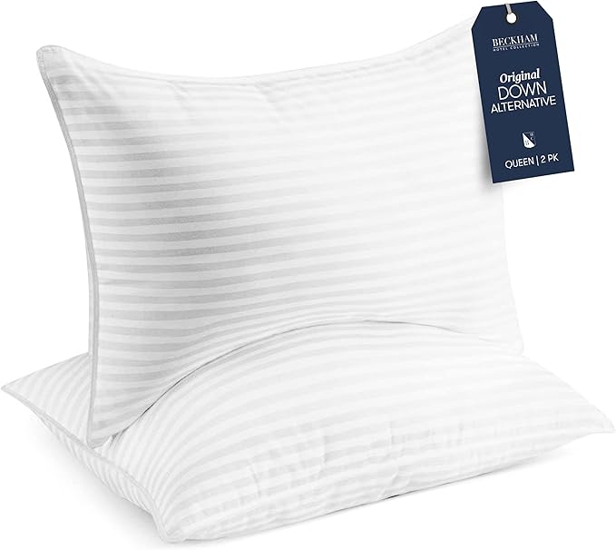 Beckham Hotel Collection Bed Pillows Standard/Queen Size Set of 2 by BeckhamHotelCollection
