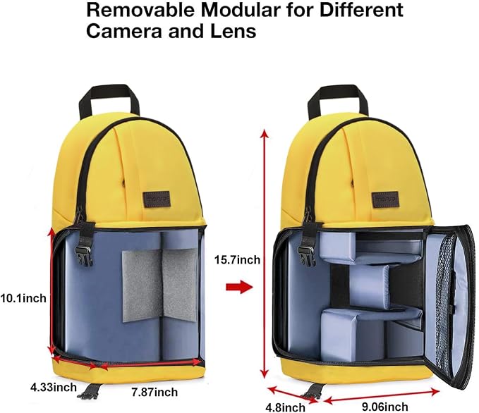 MOSISO Camera Sling Bag, DSLR/SLR/Mirrorless Camera Backpack Case Shockproof - Image 5