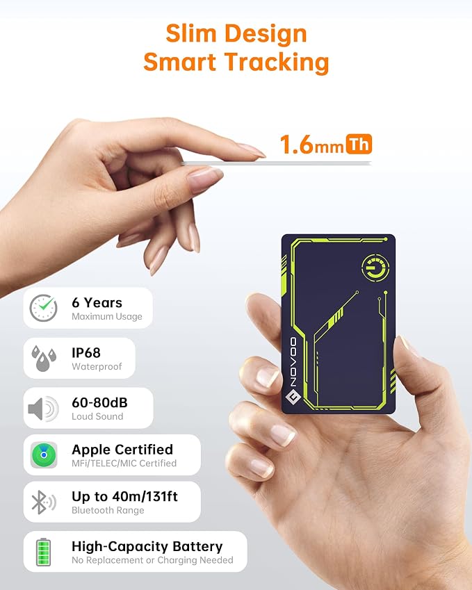 NOVOO Air Locator Tag Wallet Tracker Card - Image 2