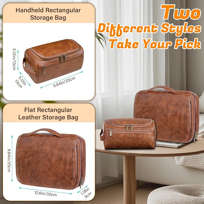 3-in-1 unisex PU toiletry bag: laser engraving & detachable waterproof section. - Image 4