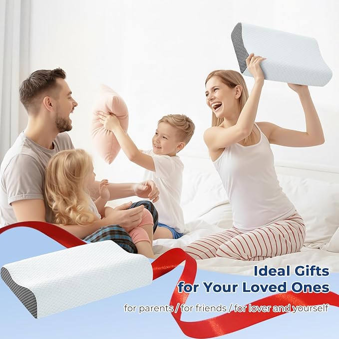 Memory Foam Pillows 2 Pack Neck Pillow - Image 7