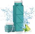 610ml Collapsible Water Bottles Upgrade Foldable Water Bottle BPA Free Reusable by POPDIGITO