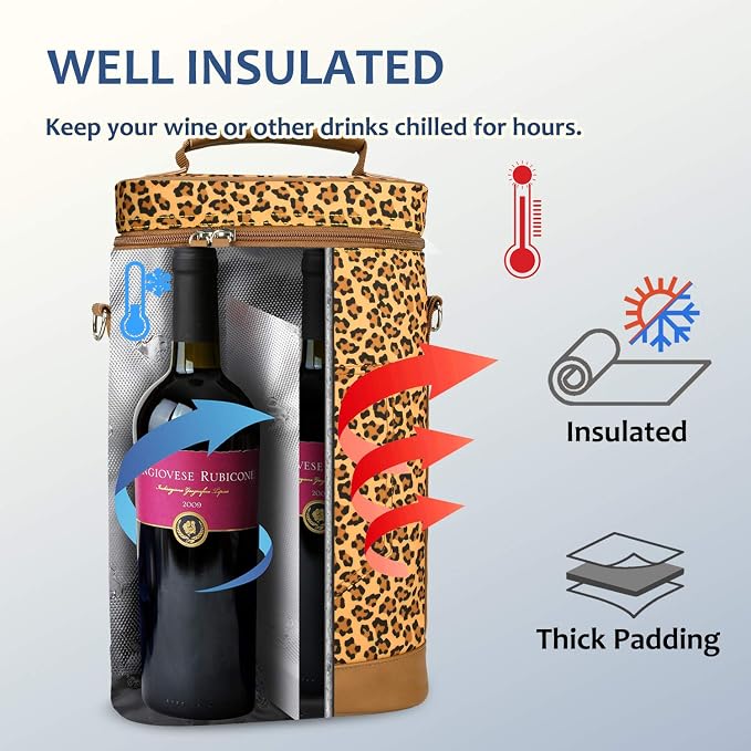 Tirrinia 2 Bottle Wine Gift Tote Carrier - Image 2