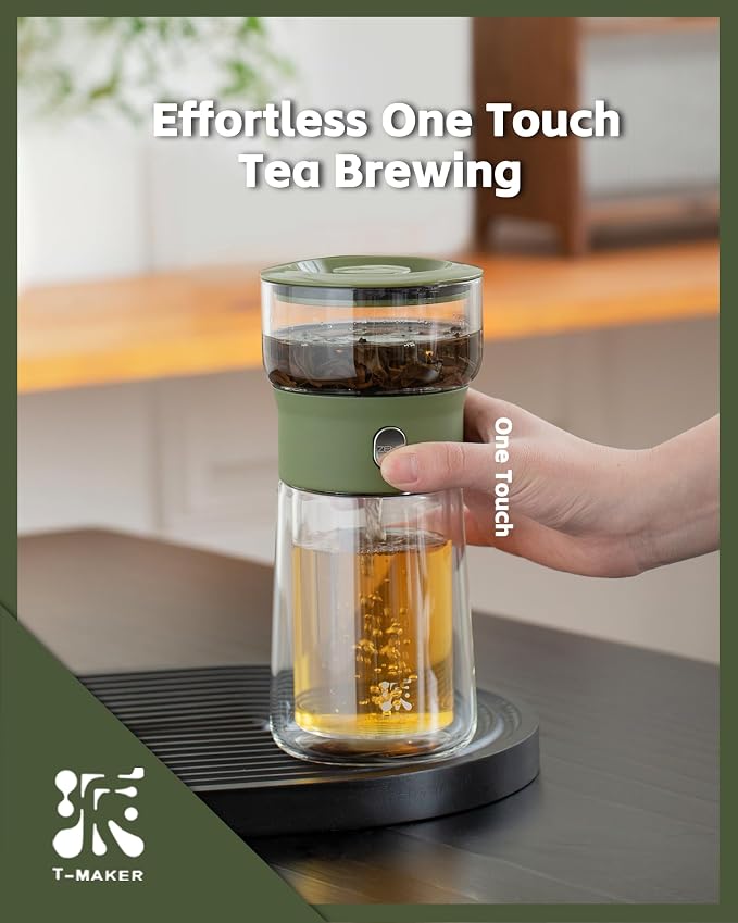 ZENS Modern Glass Infuser Teapot, Smart One Touch Tea Maker - Image 5