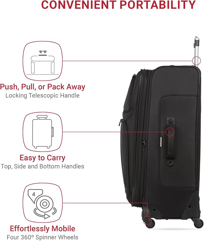 SwissGear Sion Softside Expandable Luggage, 3-Piece Set - Image 2