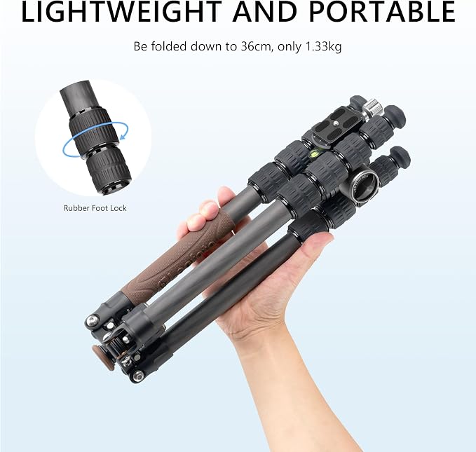 Carbon Fiber Lightweight Travel Tripod - Image 3