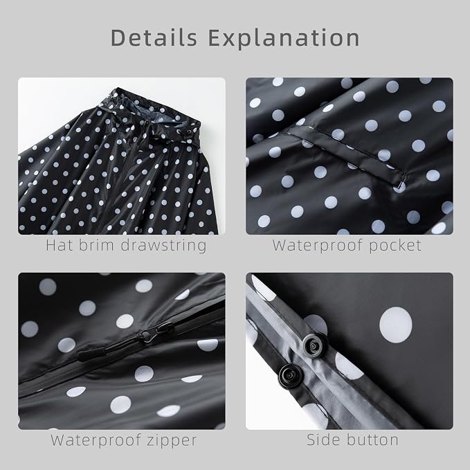 Cloak raincoat Unisex poncho Adult hooded men and women - Image 4