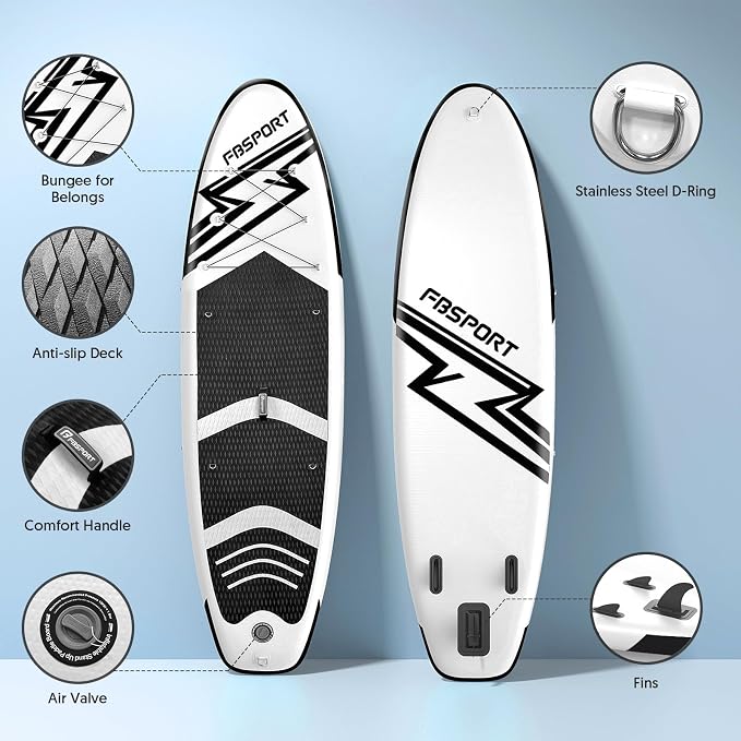 FBSPORT 11' Premium Stand Up Paddle Board, Yoga Board - Image 3