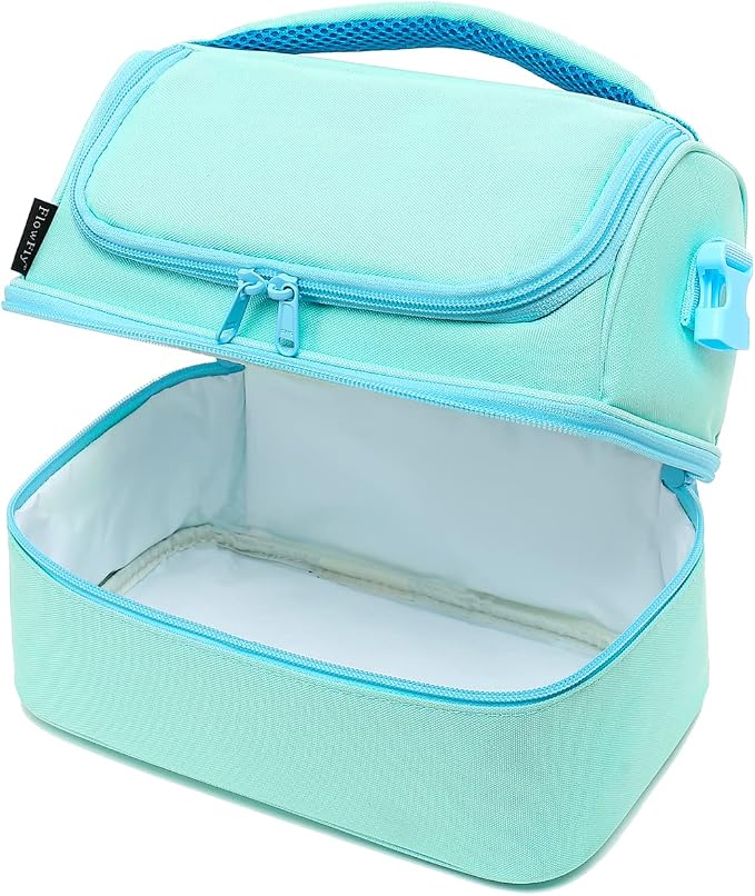 FlowFly Double Decker Cooler Insulated Lunch Bag Large Tote - Image 8