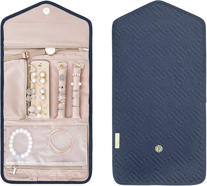 BAGSMART Travel Jewelry Organizer Roll Foldable Jewelry Case - Image 3