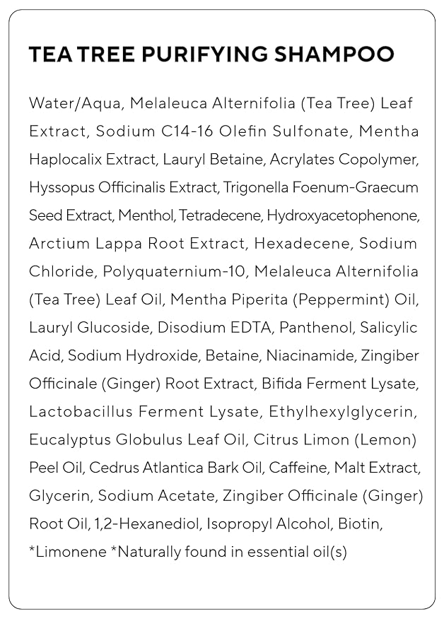 AROMATICA Tea Tree Purifying Shampoo 13.53fl.oz./400ml, Tea Tree Shampoo - Image 8