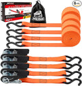 XSTRAP STANDARD Ratchet Tie Down Straps 4 Pk 10 Ft- 300 Lbs Load Cap- 900 Lbs by XSTRAPSTANDARD