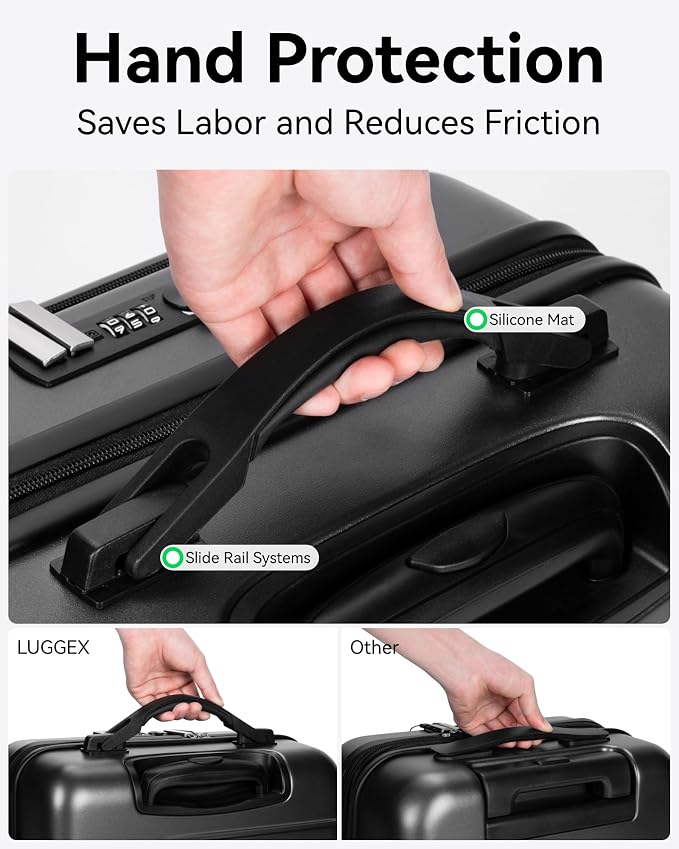 LUGGEX 28 Inch Luggage with Spinner Wheels, Expandable PC Hard Shell Checked - Image 8