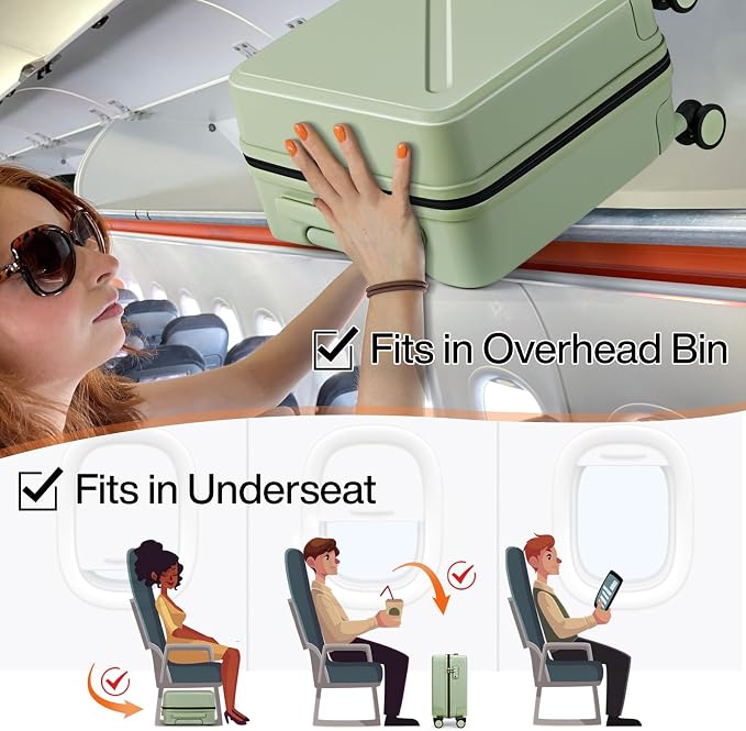 MILADA Underseat Carry On Luggage - Image 2