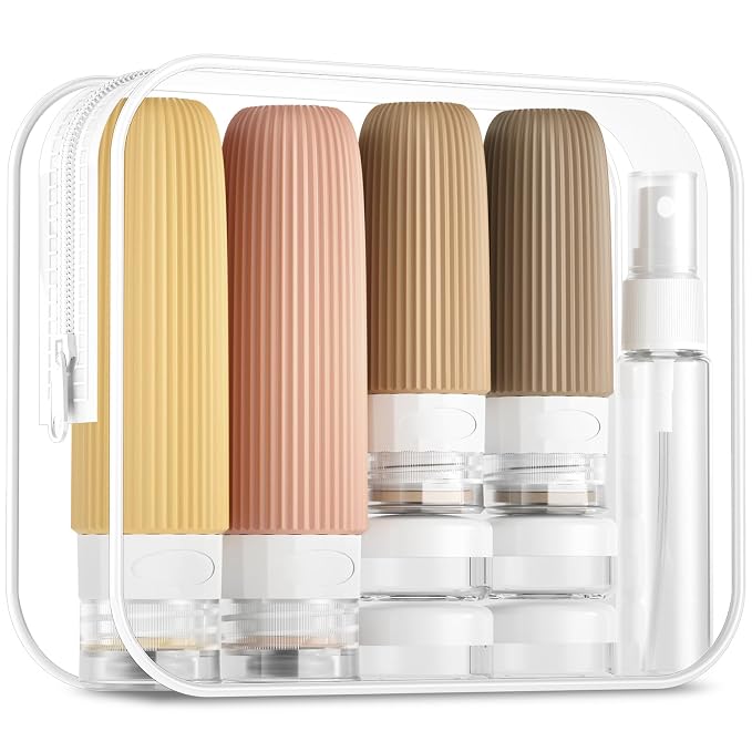 16 Pack Travel Bottles Set, TSA Approved Leak Proof Silicone Squeezable by Mrsdry