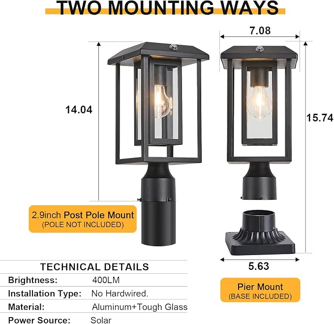 Solar Lamp Post Lights for Outdoor - Image 6