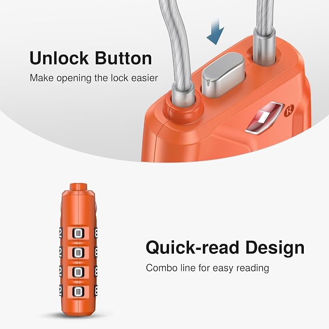 Puroma 2 Pack TSA Approved Luggage Locks, 4 Digit Combination Travel Locks - Image 4