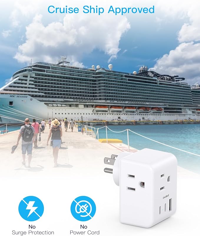 Multi Plug Outlet Extender, Power Strip Non Surge Protector Electric Outlet - Image 4