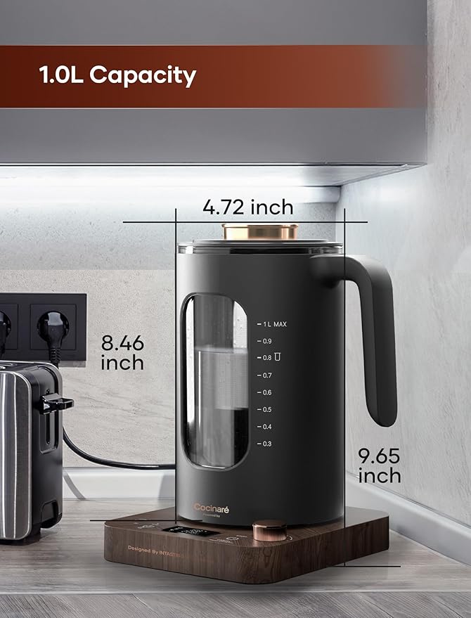 Electric Tea Kettle, INTASTING Glass Electric Kettle - Image 5
