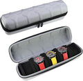 Juntan 5 Slots Hard Watch Travel Case, Portable Nylon Travel Watch Roll Case by JuntanWatchBands
