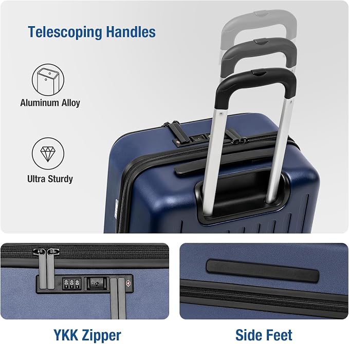 KYME Luggage Sets, 100% PC Suitcase - Image 4