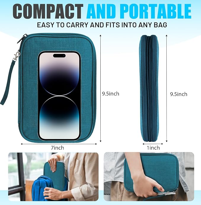 Travel Cable Organizer Bag, Electronics Organizer Tech Pouch - Image 2