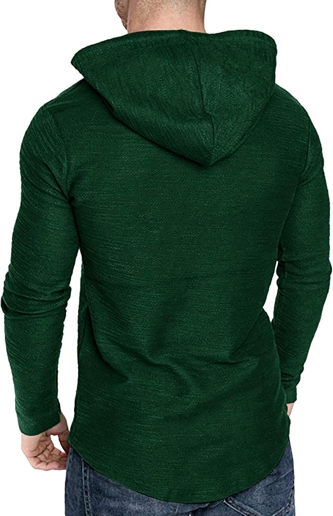 Lexiart Mens Fashion Athletic Hoodies Sport Sweatshirt Solid Color Fleece - Image 5