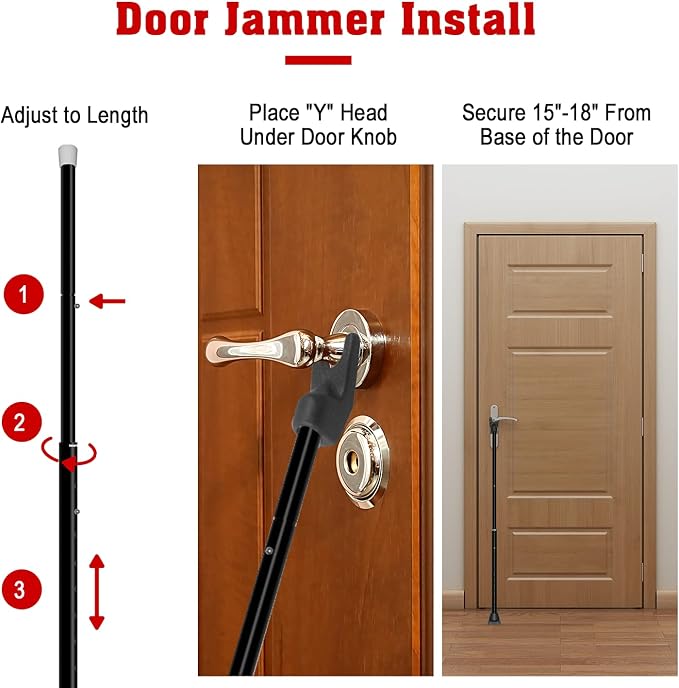 SECURITYMAN 2-in-1 Door Security Bar & Sliding Patio Door Security Bar via - Image 9