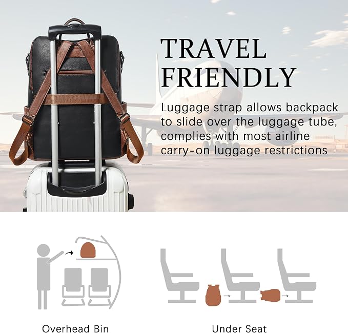 Shrrie Vegan Leather Laptop Backpack - Image 5