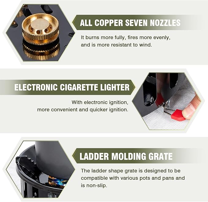Bestfire Propane Burner, 000 BTU Single Burner Gas Stove - Image 3