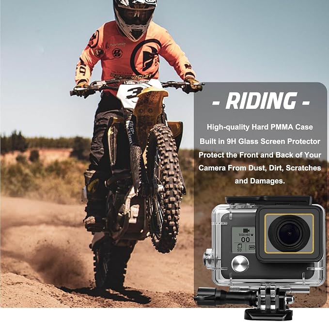 Compatible for Go Pro Hero 4/3+/3 Black Silver Waterproof Housing Case - Image 6
