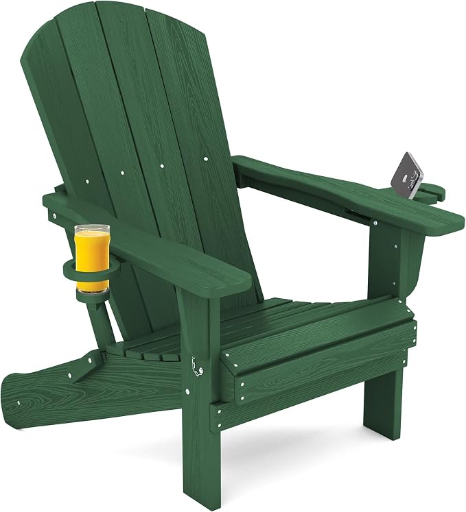SERWALL Adirondack Chair with Cup Holders - Image 9
