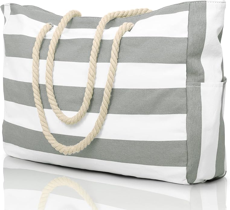 Becokan Beach Bags for Women Large Waterproof Beach Tote Bag Zipper Beach Bags by BecokanBeachBagSpecialist