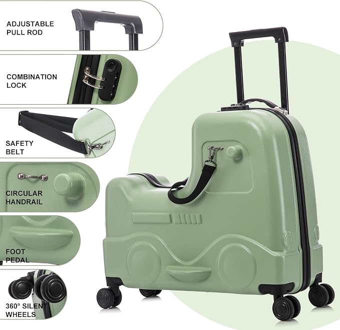 Apelila 22 inch Ride on Suitcase - Image 2