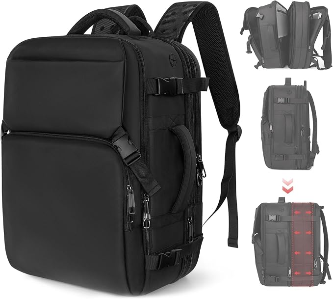 Travel Backpack Carry On Flight Approved, Lightweight Large Travel Backpack by EnhanceYourTravelExperience