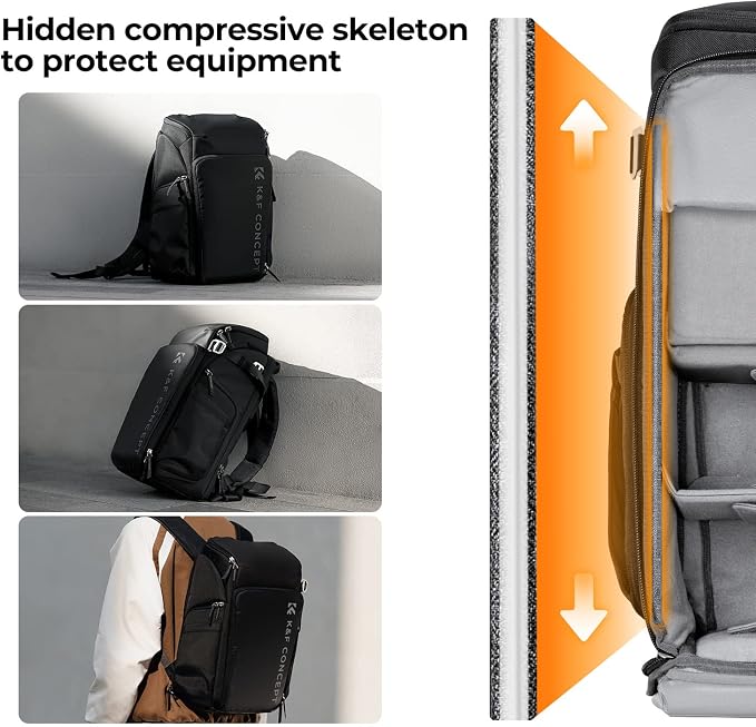 K&F CONCEPT Camera bags Waterproof 25L Large Capacity Camera Case - Image 5