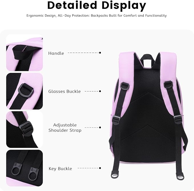 Lanola Basic Multi-Pocket Multipurpose Backpack Classical Water Resistant - Image 5