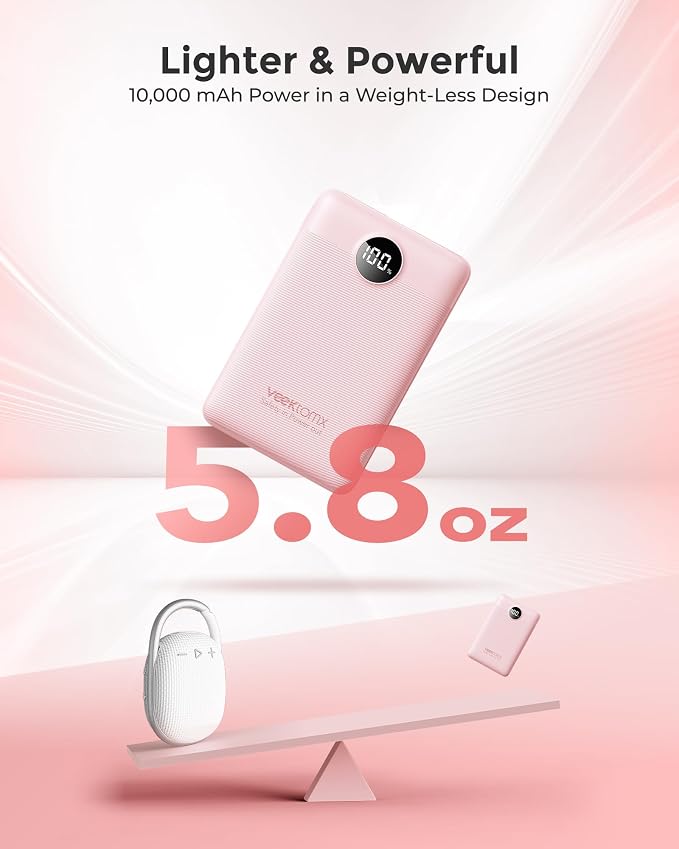 VEEKTOMX Small Portable Charger, Mini Power Bank 10000mAh, PD 22.5W Fast - Image 2