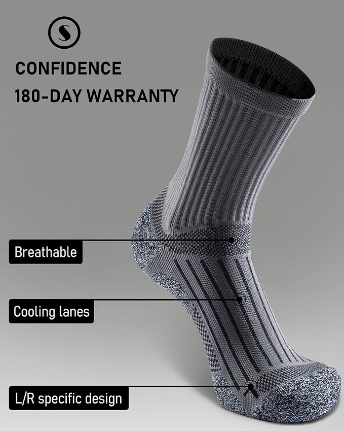 Elite Cushioned Compression Mid-crew Socks 4-Pack - Image 5