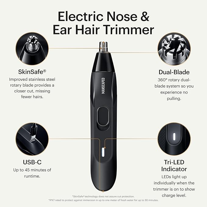 MANSCAPED® The Weed Whacker® 2.0 Electric Nose & Ear Hair Trimmer – 7, 000 RPM - Image 2