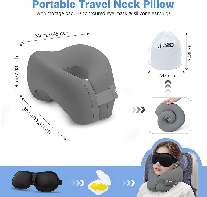 Travel Neck Pillow, Advanced Neck Support - Image 7