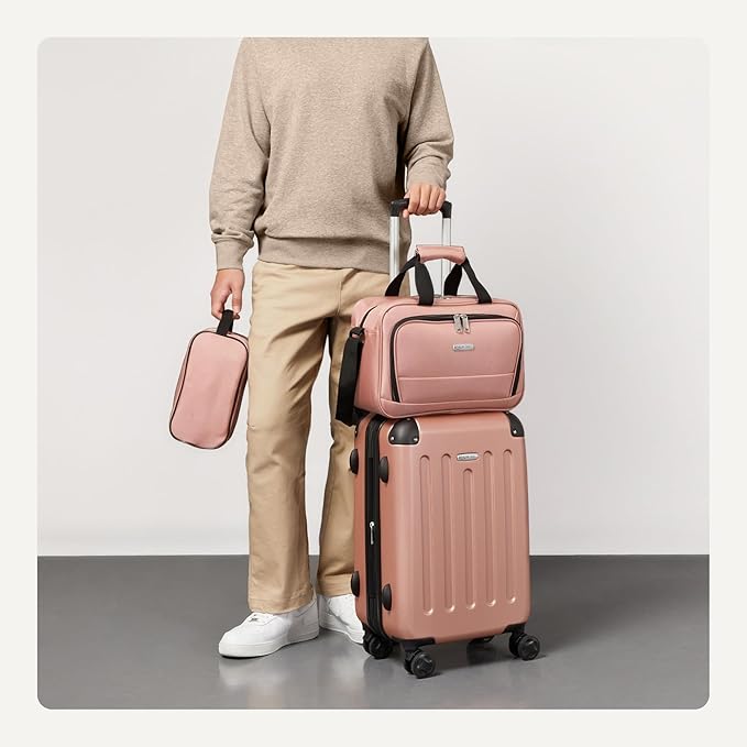 Amazon Basics 3-Piece Luggage Set, Including Carry-On Luggage, and 10" Compact - Image 3